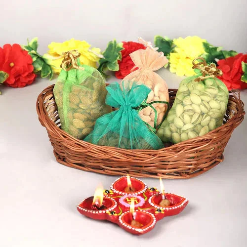 My Gifts Tree Dry Fruits with Diyas