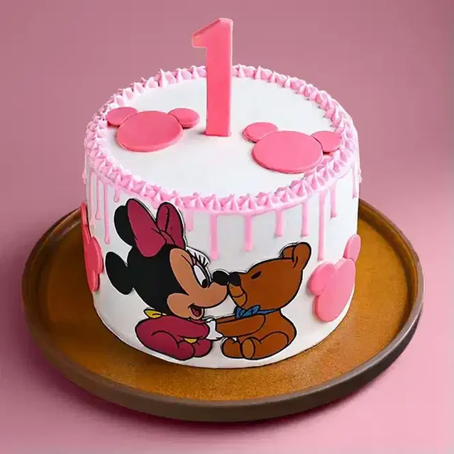 My Gifts Tree First Birthday Minnie Cake - 500 GM