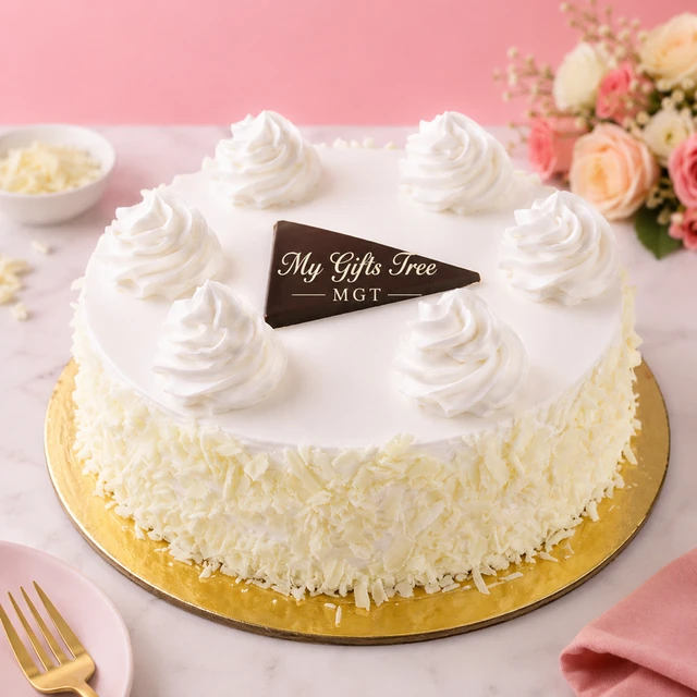 My Gifts Tree Flavourful White Forest Cake 1 KG - 1 KG