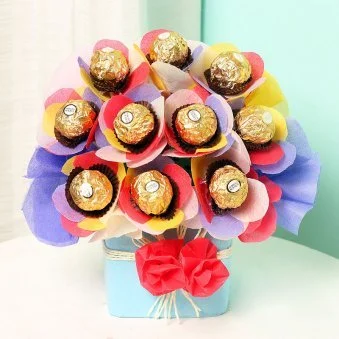 My Gifts Tree Flower Pot with Chocolate