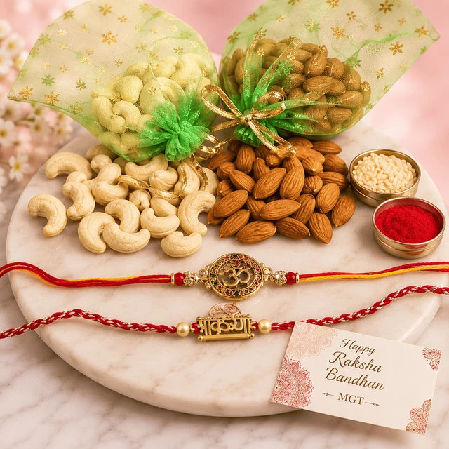 My Gifts Tree Ganesh and Krishna Bhaiya Rakhi with Combo