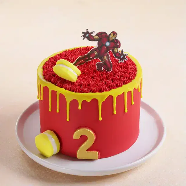 My Gifts Tree Iron Man in Action Theme Cake - 1 KG