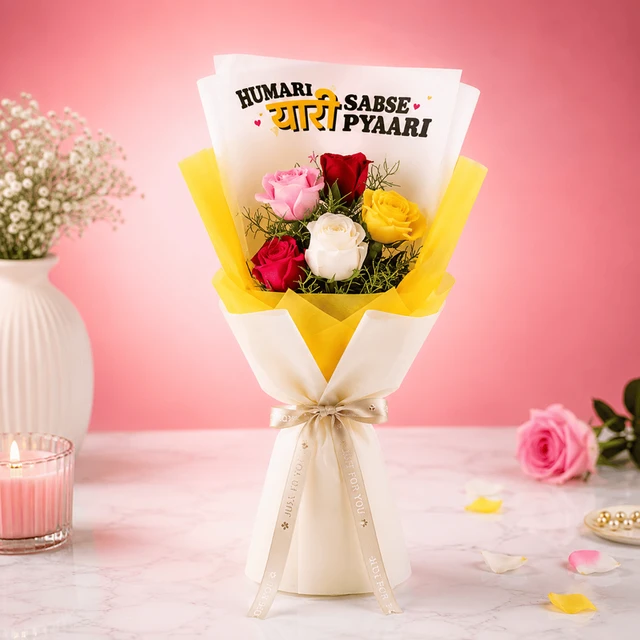 Mixed Roses Bouquet For BFF