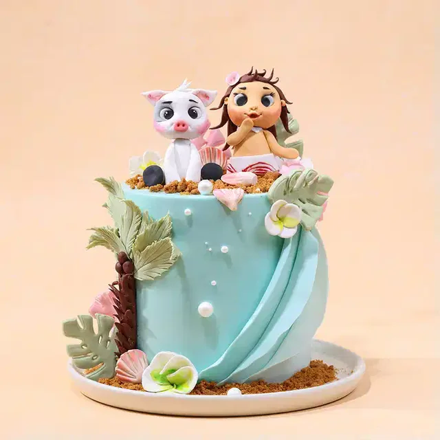 My Gifts Tree Moana & Pua Theme Cake - 1.5 KG