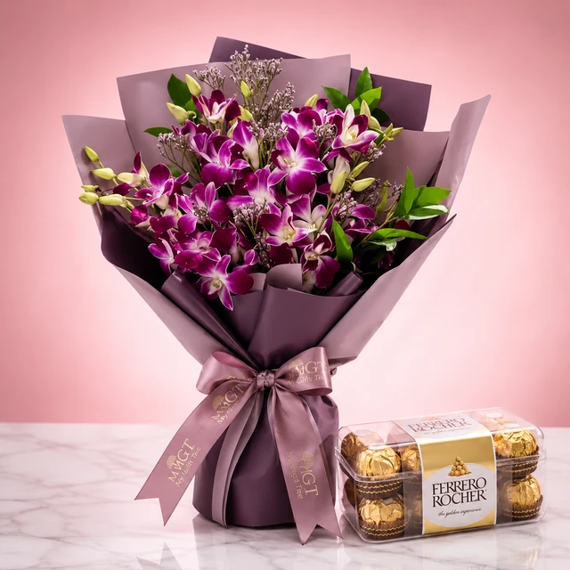 My Gifts Tree Orchid Bouquet with Chocolates