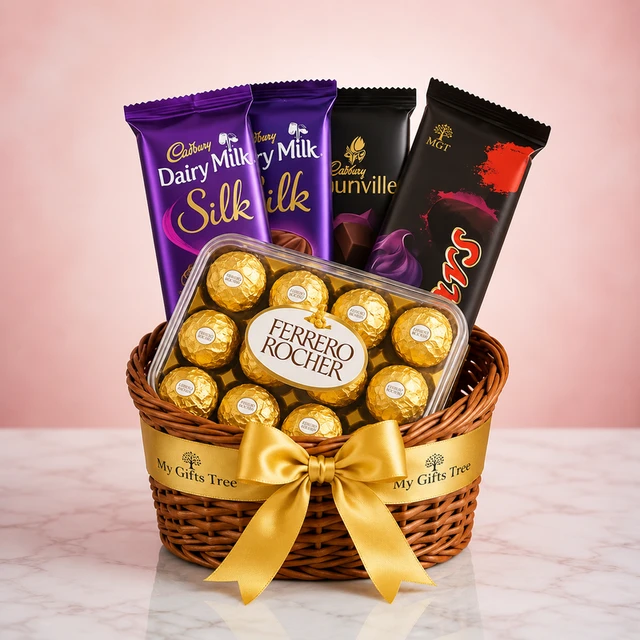My Gifts Tree Premium Ferrero & Silk Chocolate Basket