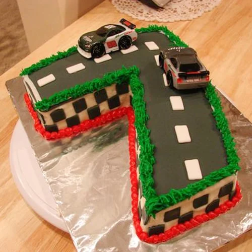 My Gifts Tree Races Track Birthday Cake - 2 KG