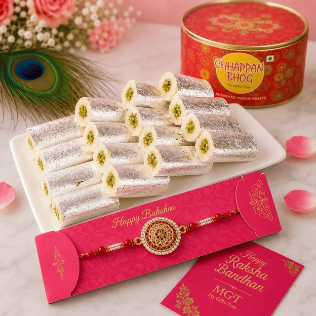 Royal Rajasthani Rakhi N Pista Kaju Roll