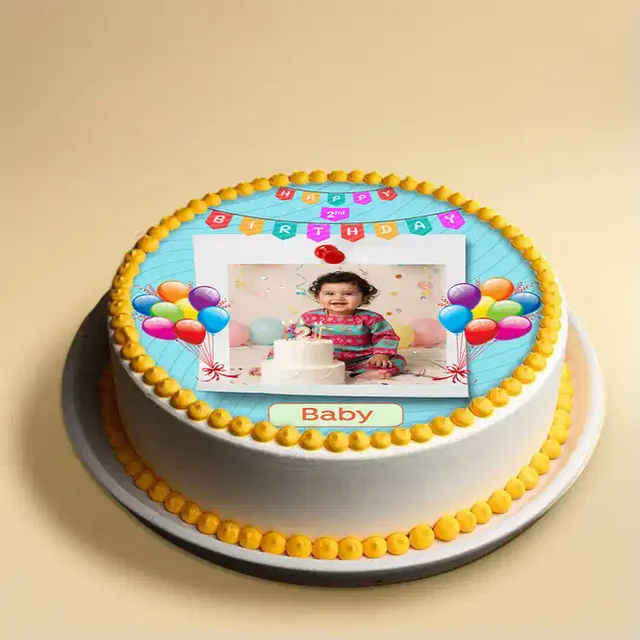 My Gifts Tree Second Birthday Picture Cake - 500 GM