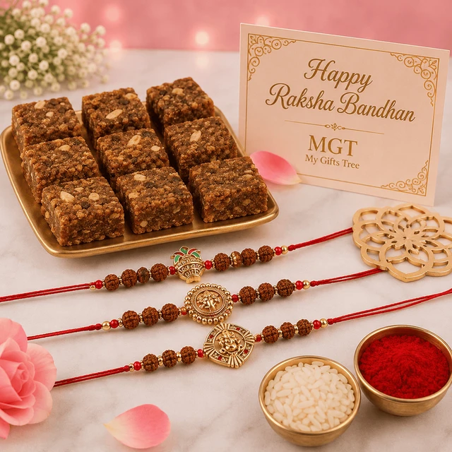 Set of 3 Spiritual Rakhi Hamper