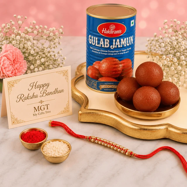 Sneh Beads Mauli Rakhi N Haldiram Gulab Jamun