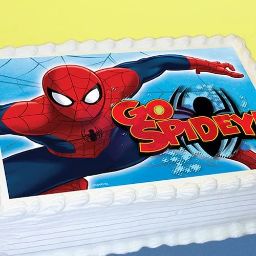 Spiderman Vanilla Photo Cake - 500 GM