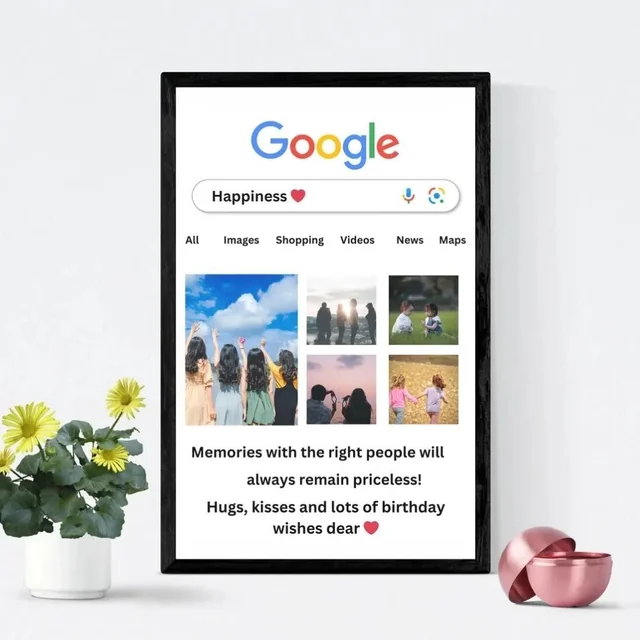 social media google costomized frame - A4