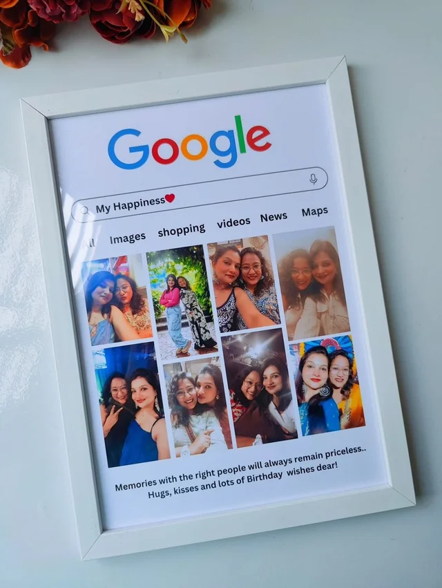 social media google costomized frame - A4