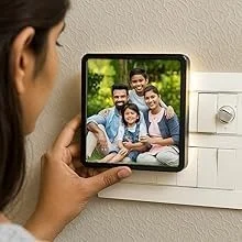 Personalized Square Night LED Lamp with Custom Photo & Text | 4 x 4 Inch Plastic Night Light | Plug-in AC Powered | Custom Gift for Birthday, Anniversary, Home Décor & All Occasions