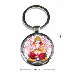 Round Metal Costomized Keychain Gift For, Friend,Birthday ,Anniversary Family-7x4 Cm