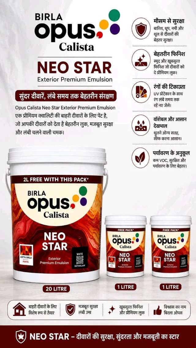 Birla Opus Calista Neo Star ( 20 Litter ) Premium Emulsion