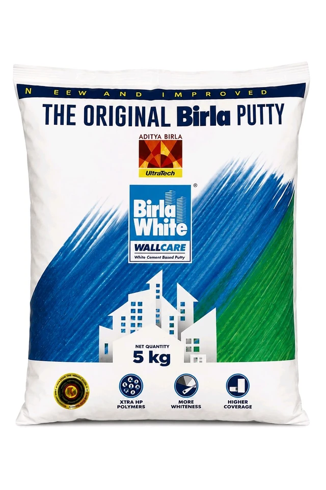 Birla Opus Wall Putty 40 KG – Smooth Finish, Easy Application - 40 kg, White