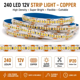 240 LED 12V STRIP LIGHT 5MTR