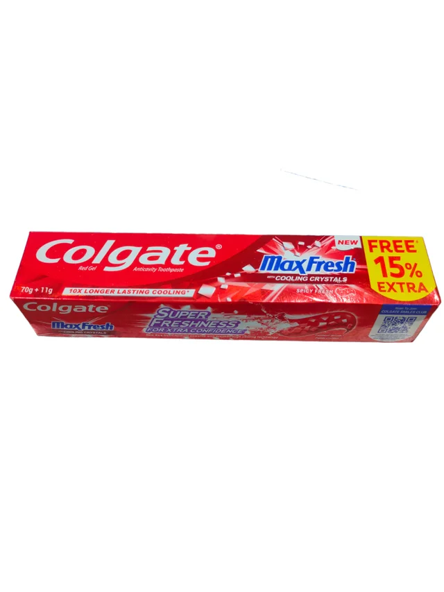 Colgate Max Fresh Cooling Crystals Red - 81g+Free Brush