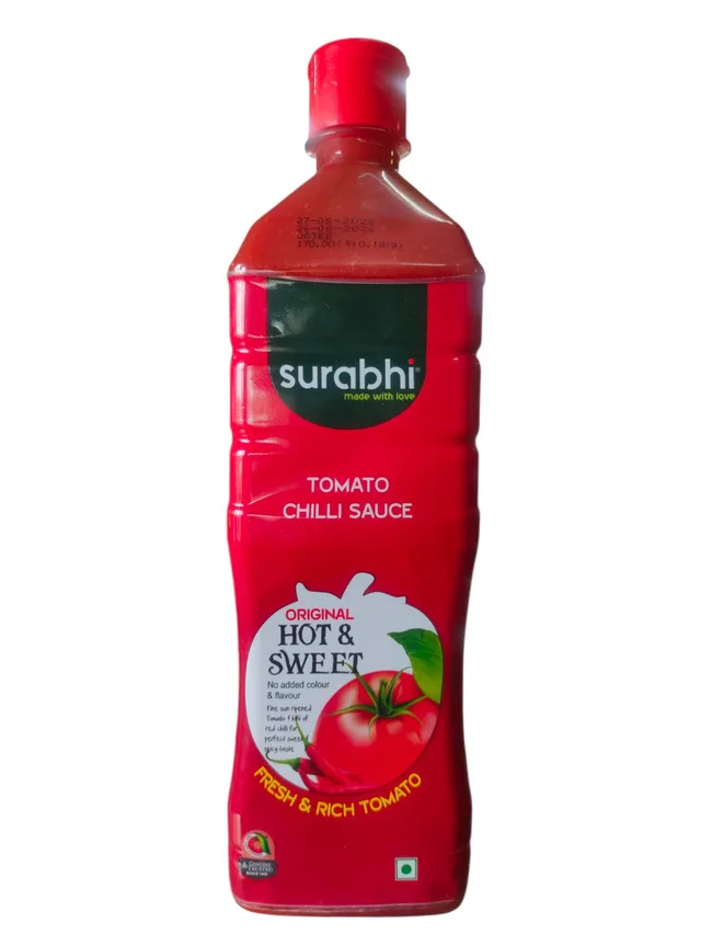 Surabhi Tomato Chilli Sauce Hot& Sweet - 500g
