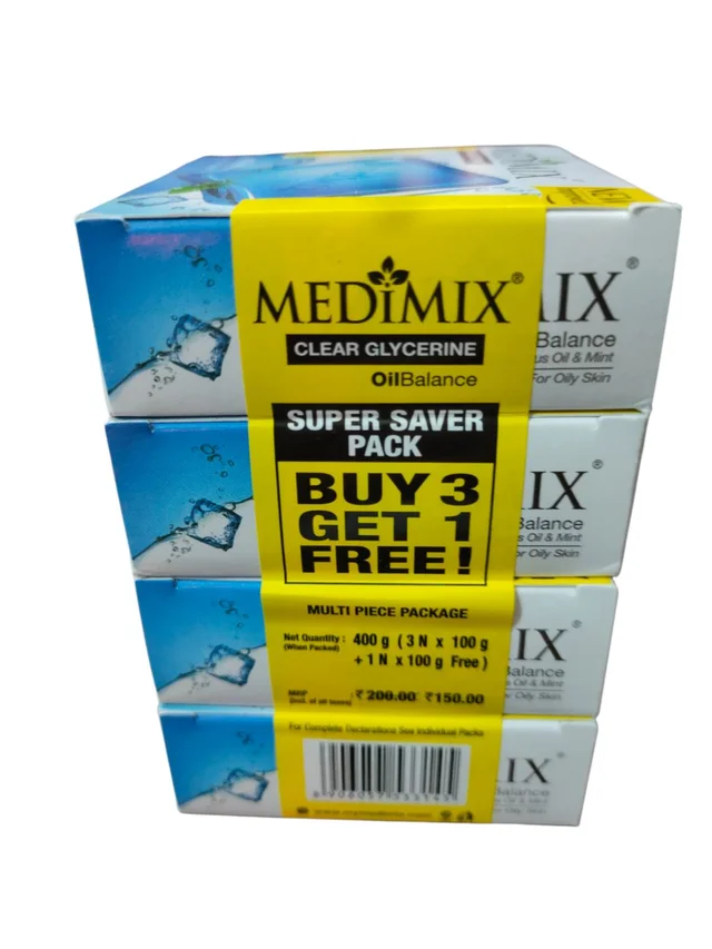 Medimix Clear Glycerine Blue 100gx4
