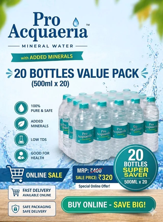 Pro Acquaeria Mineral Water - 500mlx20pc