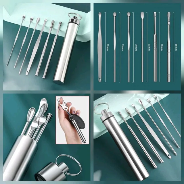 Stainless steel ear cleaning Kit