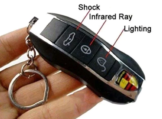 Electric Shock Prank Car Remote Keychain