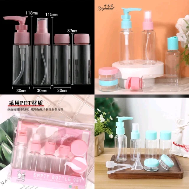 Travel cosmetic bottle 6pcs set 

Tangkai .quality tha reuh bawk si..Lotion..shampoo..hair spa..mousturizer etc...Awlsam leh zangkhai te a pai chhuahna tur..

