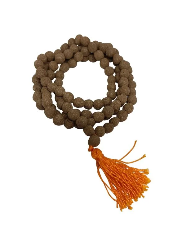 Jap mala made with Cow Dung, 108 beads गोमय जप माला (108 मनका) (गौ-उत्पाद) गाय के गोबर से निर्मित