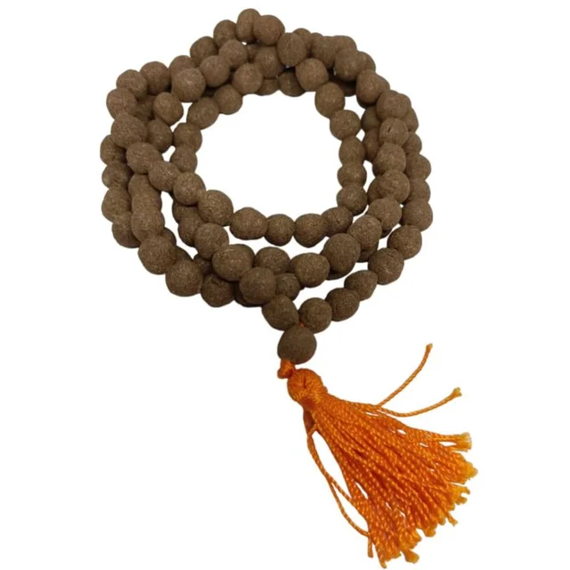 Jap mala made with Cow Dung, 108 beads गोमय जप माला (108 मनका) (गौ-उत्पाद) गाय के गोबर से निर्मित