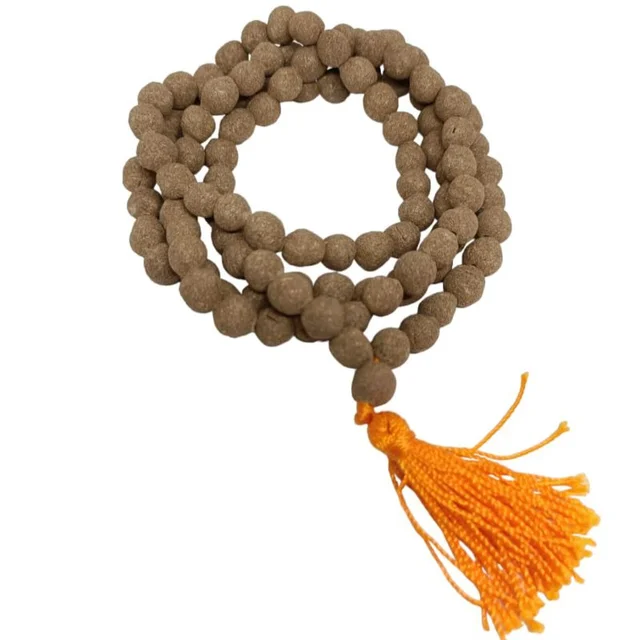 Jap mala made with Cow Dung, 108 beads गोमय जप माला (108 मनका) (गौ-उत्पाद) गाय के गोबर से निर्मित
