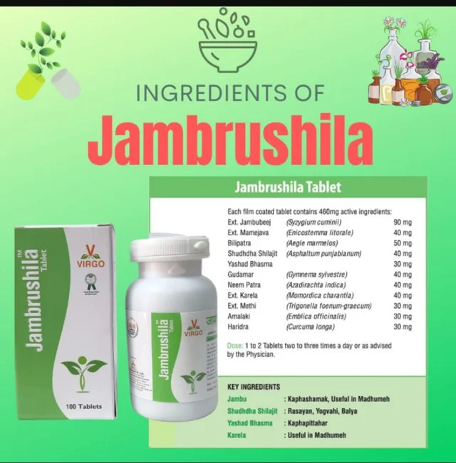 JAMBRUSHILA जांब्रूशिला - 30 Tablet X 1Pack