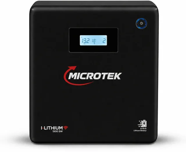 Microtek I-Lithium 1500 SW WiFi Dark Edition Inverter (1100VA/925W) with 1280Wh 12.8V 100Ah Li-Ion Battery with 5 Years on-site Warranty