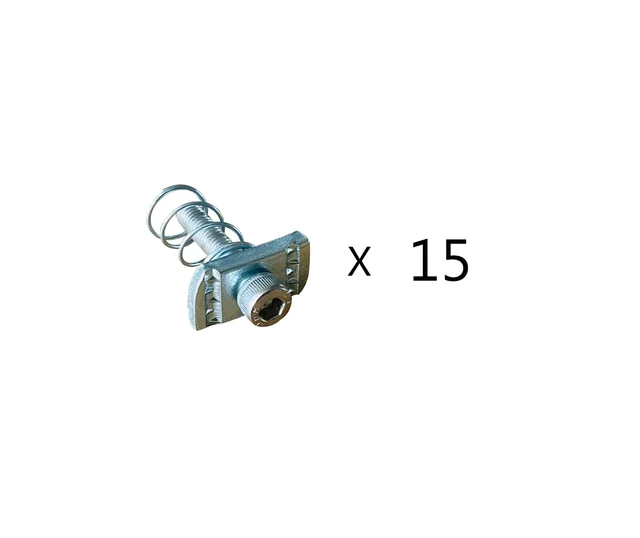 Solar Panel Mounting SS Allen Bolt M8 40MM with GI Spring Nut - Pack of 15