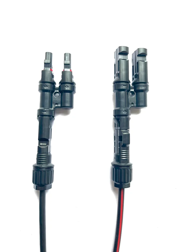 Solar 2 in 1 MC4 Connector 1500V 50A - With 1 Pair 10 Sq. MM MC4 Connector (For 10 Sq.MM Wire)