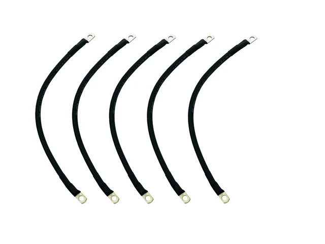 Metcab 16 Sq. MM Battery Connecting Cable with Ring Lugs - 5 Pieces, 2 Feet