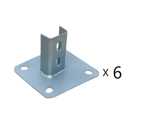 Solar Panel Mounting Base Plate 41X41mm - 6 Pieces