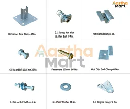 G.I. U Channel 2 Solar Panel Mounting Structure -