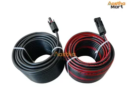 Microtek 6 sq.mm Solar DC Cable Type 1 with MC4 Connector - 10 Meter (5 Red + 5 Black)