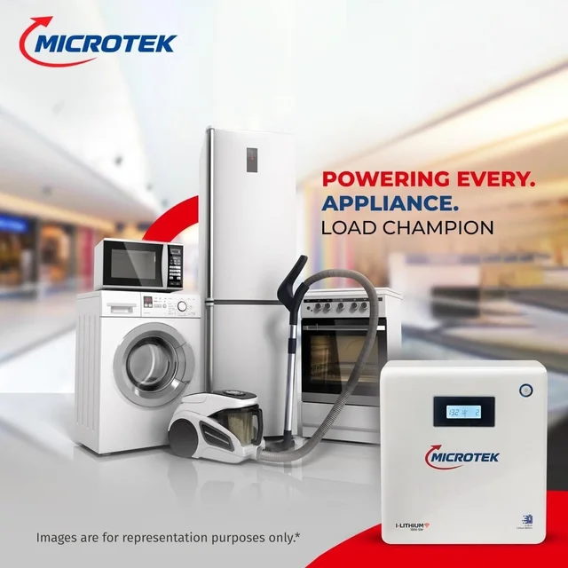 Microtek I-Lithium 1500 SW WiFi Pearl Edition Inverter (1100VA/925W) with 1280Wh 12.8V 100Ah Li-Ion Battery with 5 Years on-site Warranty