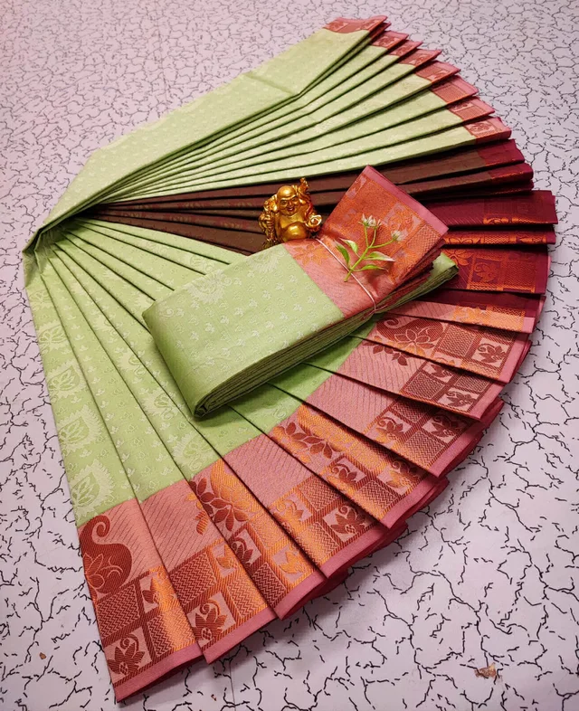 Low Budget Silk Sarees - Perfect For Return Gifts - Sea Pink