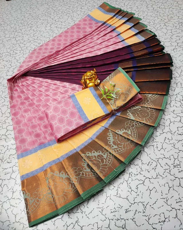 Low Budget Silk Sarees - Perfect For Return Gifts - Sea Pink