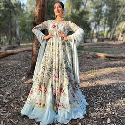 NEW DESIGNER INDO WESTERN LEHENGA GOWN