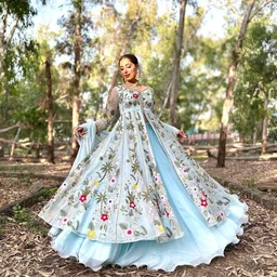 NEW DESIGNER INDO WESTERN LEHENGA GOWN