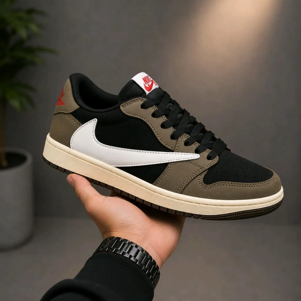 Nike Air Jordan 1 Low X Travis Scott Mocha (First Copy)