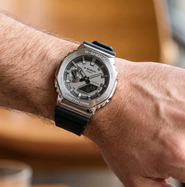 Casio G-Shock Metallic Octagon Silver & Black Edition (Master Quality)
