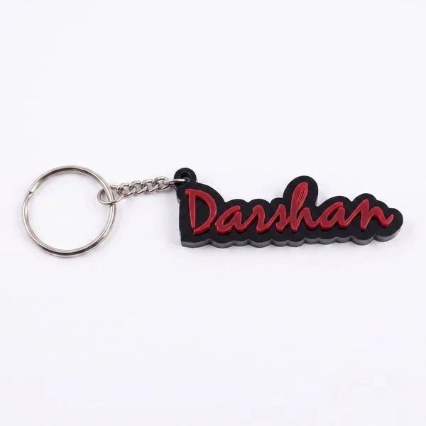 Itsmyway Gift Customized Acrylic Name Keychain | Premium Black & Red 3D Lettering