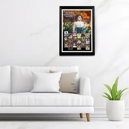 Itsmyway Gift Personalised/Customized Birthday gift photo frame, A3 design, 19 Pic, 1 in Black Fiber Frame - 12x18 in.